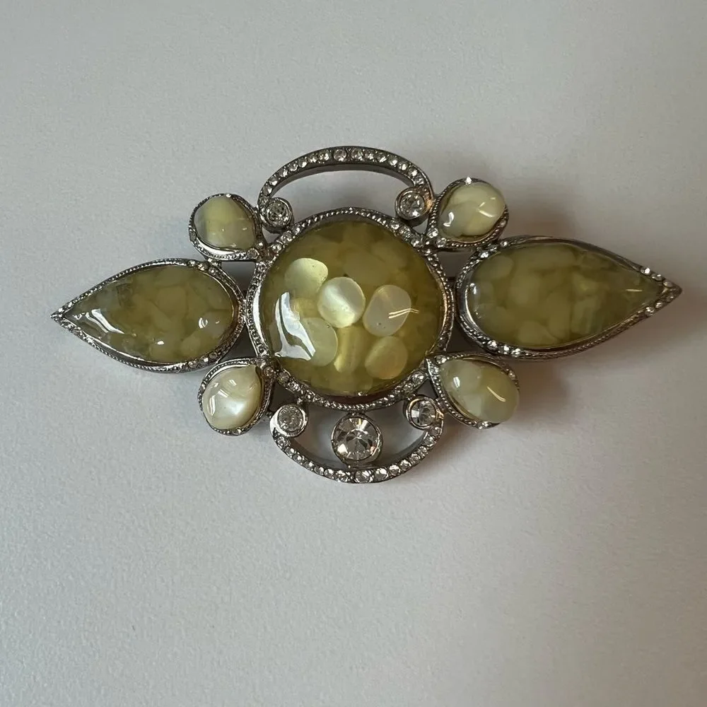 - Chanel Floating Opal Pin/Brooch. Pristine Condition.